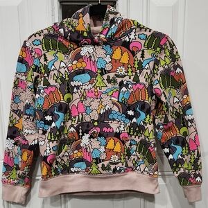 Spotted Zebra colorful wilderness outdoors sweatshirt pullover kid's size L 10